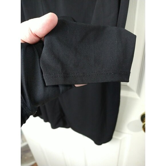 Chicos Black Keyhole Neck Hi Low Hemline. Size 3/L - Picture 9 of 11